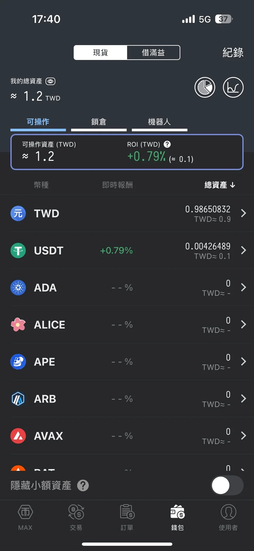 選擇新台幣出金